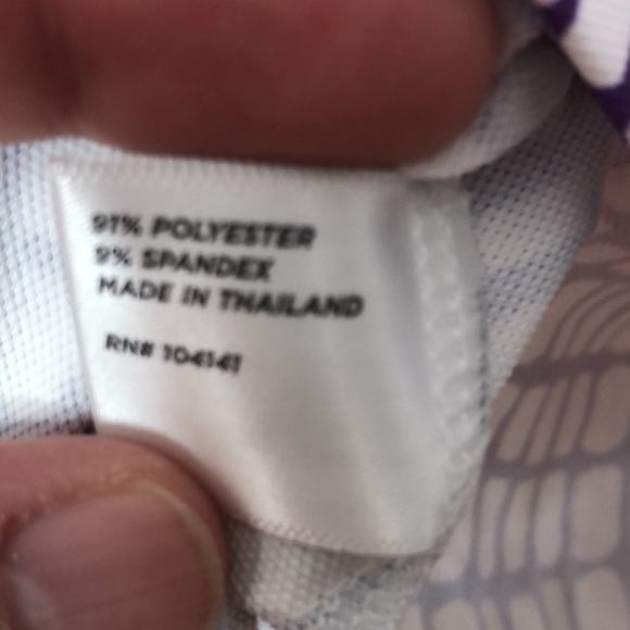 Lady Hagen purple patterned sleeveless golf top - Picture 4 of 4